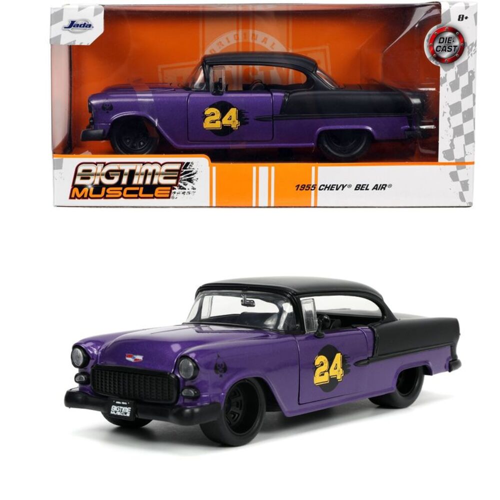 Big Time Muscle - 1:24 1955 Chevy Bel Air Chop Top Die-Cast Car COLLECTIBLES